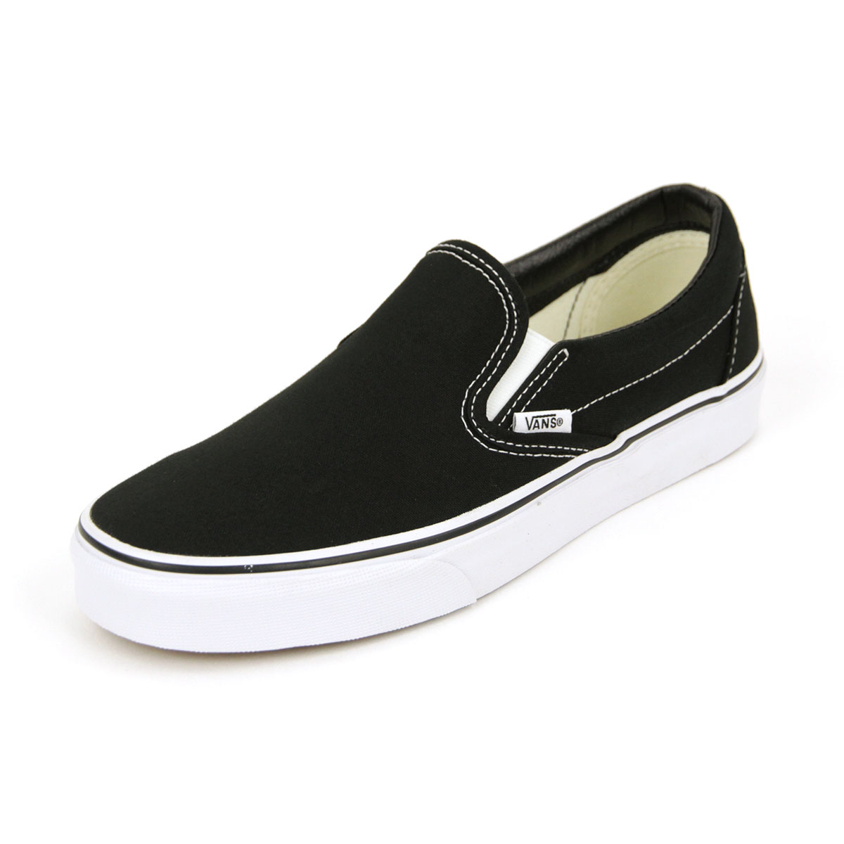 classic black vans slip ons
