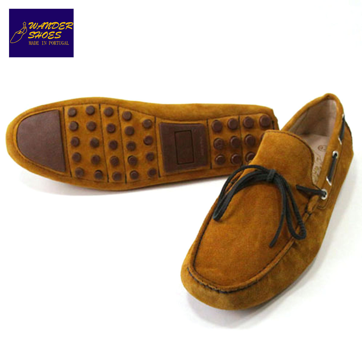 ワンダーシューズ WANDER SHOES 定め事売りわたす店 DRIVING SHOES 92235 Serraje Whisky 151 D15S25