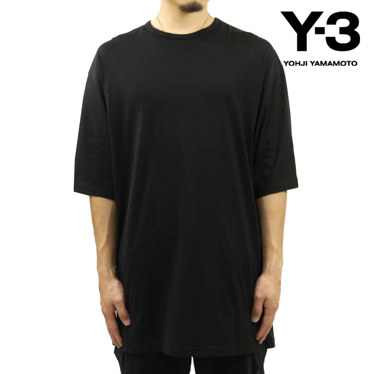 【ポイント10倍 7/19 20:00~7/26 1:59】 ワイスリー メンズ 半袖Tシャツ 正規品 Y-3 コットン クルーネック ロゴ LOOSE FIT BOXY SHORT SLEEVE TEE H44790 BLACK|ブランド品セレクトショップ MIXON