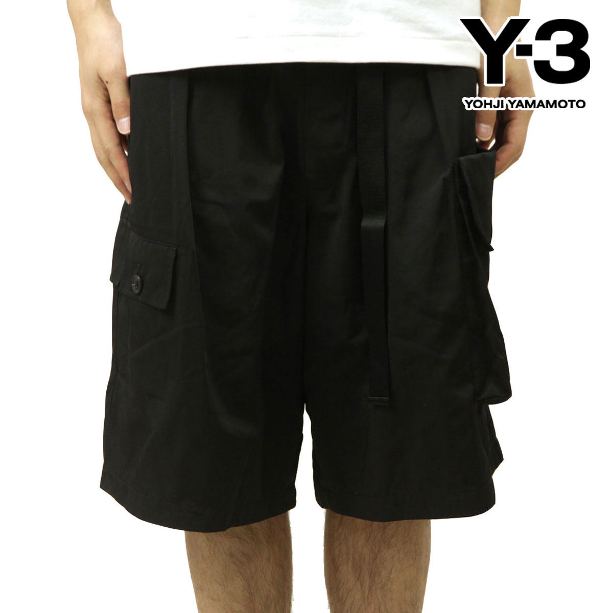 Y―3 ブラック ハーフパンツ ウエストゴム ヒモ有り 楽天市場】ワイスリー Y3 Y-3 メンズ パンツ ボトムス ハーフ