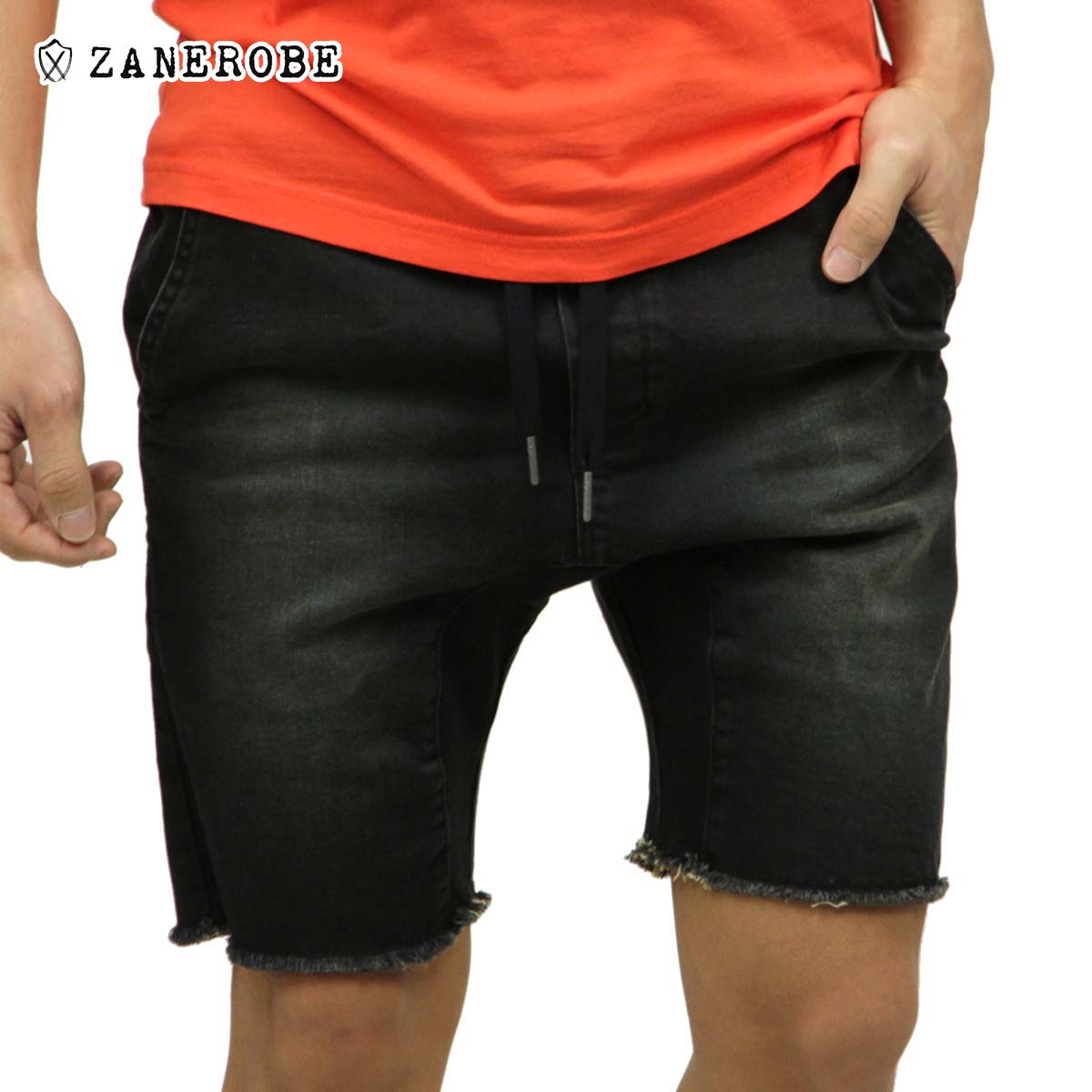 【ポイント10倍 4/4 20:00～4/10 1:59】 ゼンローブ ZANEROBE 正規販売店 メンズ デニム ショートパンツ SURESHOT DENIM SHORT PANTS BLACK WASH 605-TDK