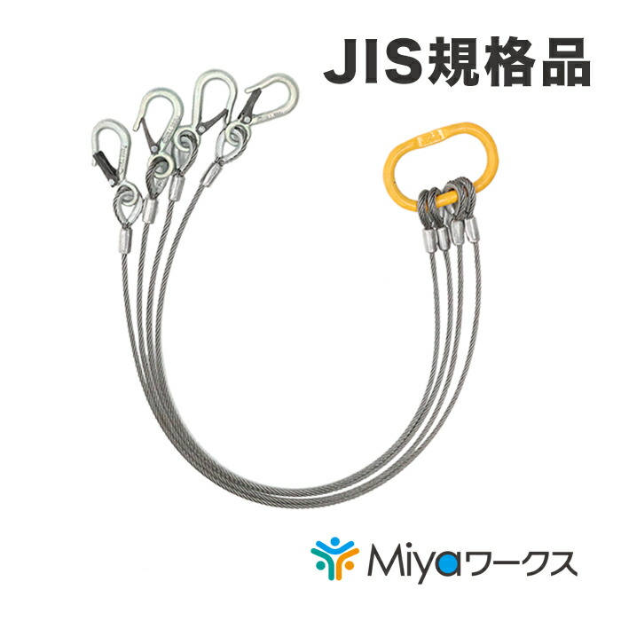 楽天市場】JIS玉掛 ワイヤーロープ 10ｍｍｘ3ｍ【10本セット】ロック