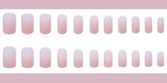 楽天市場 ネイルチップ 24枚入り 可愛い ピンク ワンカラー スクエア ロング シンプル デザイン つけ爪 送料無料 雅本舗