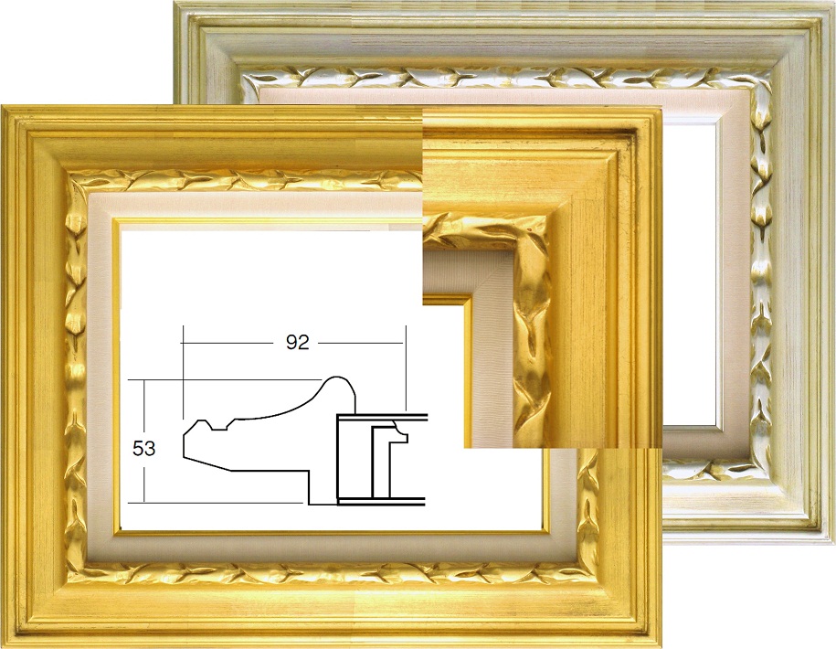 仮縁油絵額〕高級仮縁・キャンバス額 木製仮縁F12 606×500mm サイズ