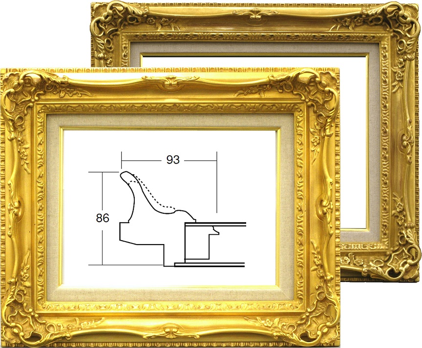 日本正規代理店品 額縁 油彩額縁 油絵額縁 木製フレーム SACA04-16