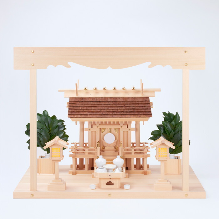 【 伊勢 宮忠 】【神棚 セット】 H-2+敷板（特大）+雲板（特大）+神具ハーフセット