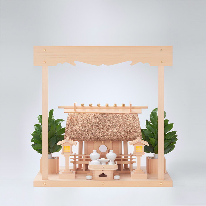 【 伊勢 宮忠 】【 神棚 セット 】 K-3'+敷板(中)+雲板(中)+神具ハーフセット|神棚 神具 製造販売 伊勢 宮忠