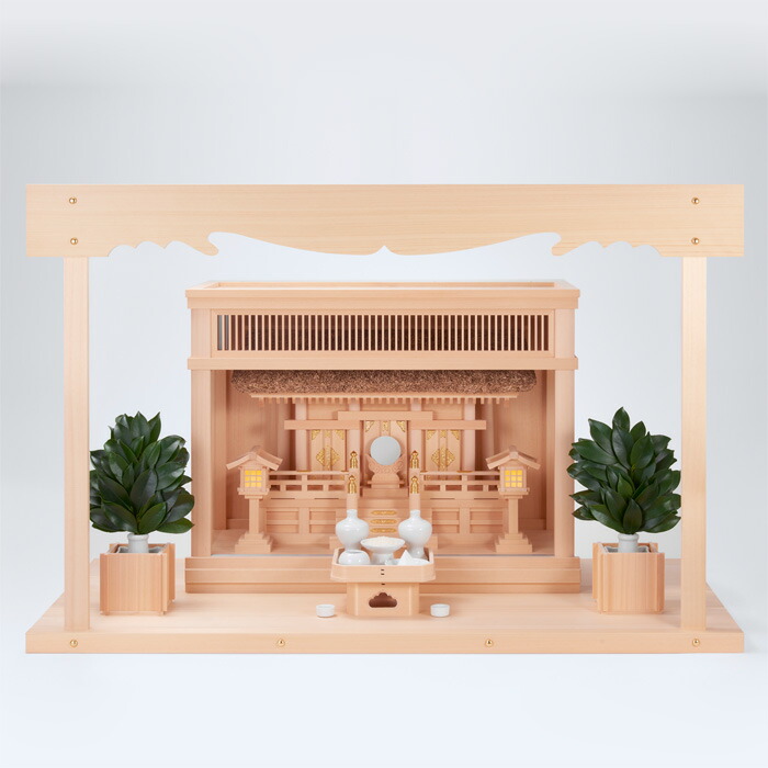 【 伊勢 宮忠 】【 神棚 セット 】 K-6+敷板（特特大）+雲板（特特大）+神具ハーフセット