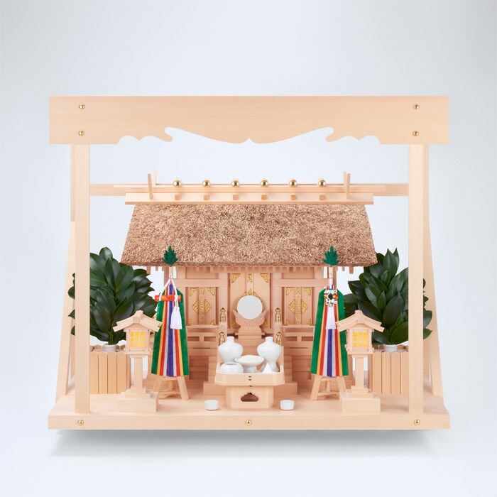 【 伊勢 宮忠 】【 神棚 セット 】 K-17+神棚板(大)+雲板(大)+神具フルセット