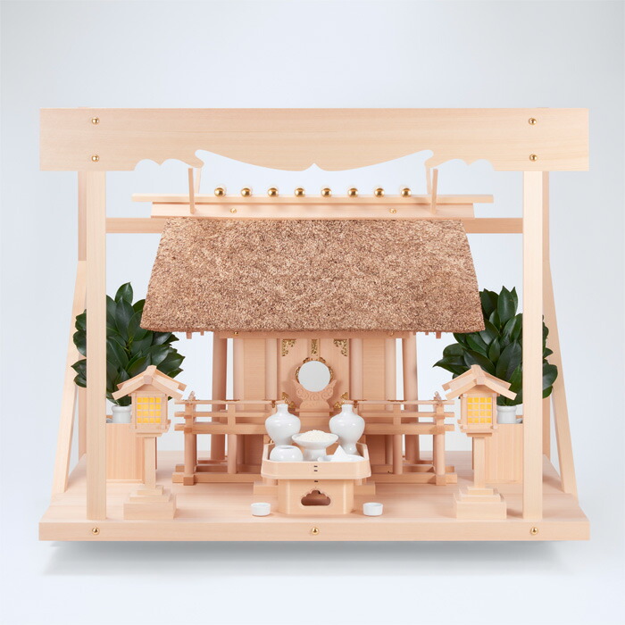 【 伊勢 宮忠 】【 神棚 セット 】 K-1+神棚板（特大）+神具ハーフセット