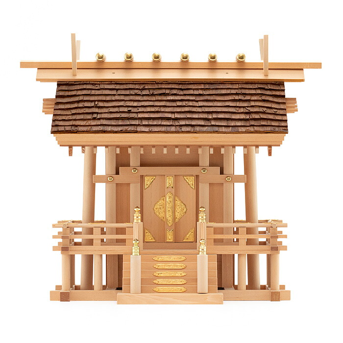 【アウトレット】 神棚 桧皮葺一社宮 中〈H-2〉 No.3|神棚 神具 製造販売 伊勢 宮忠