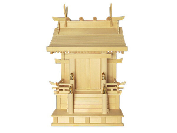 【 逃げ口 】 神棚 板葺流からだ付き 8寸 〈I-32〉 No.1