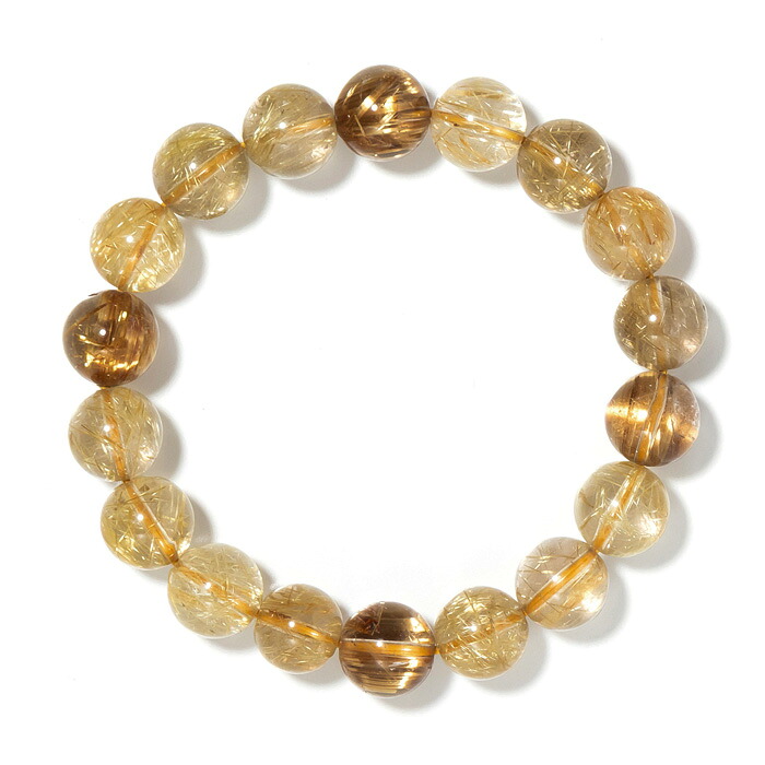 ルチルクォーツ ブレスレット 11.5mm 18玉 No.143