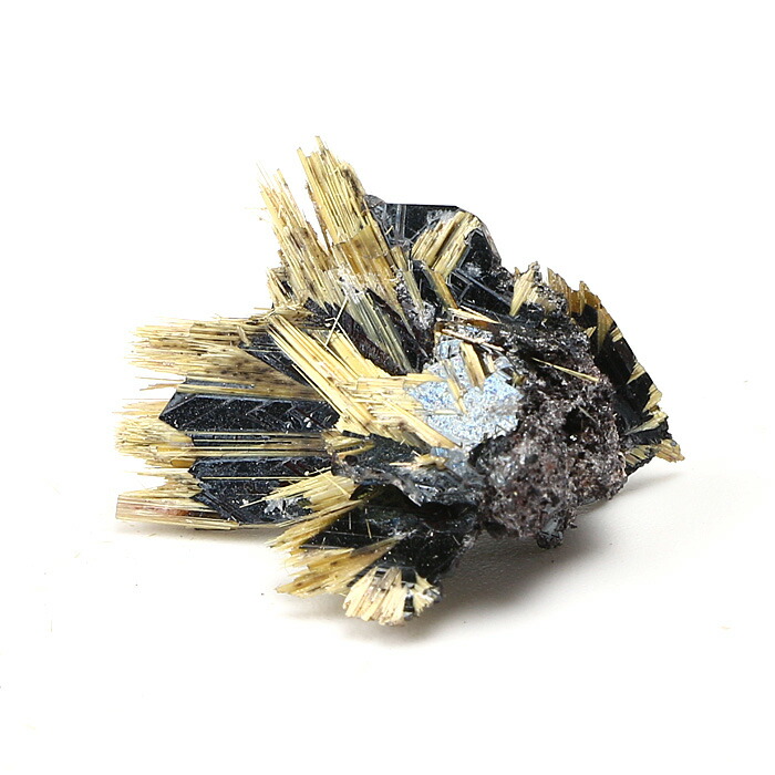 楽天市場】ルチル with ヘマタイト 原石 ブラジル産 結晶 共生 鉱物