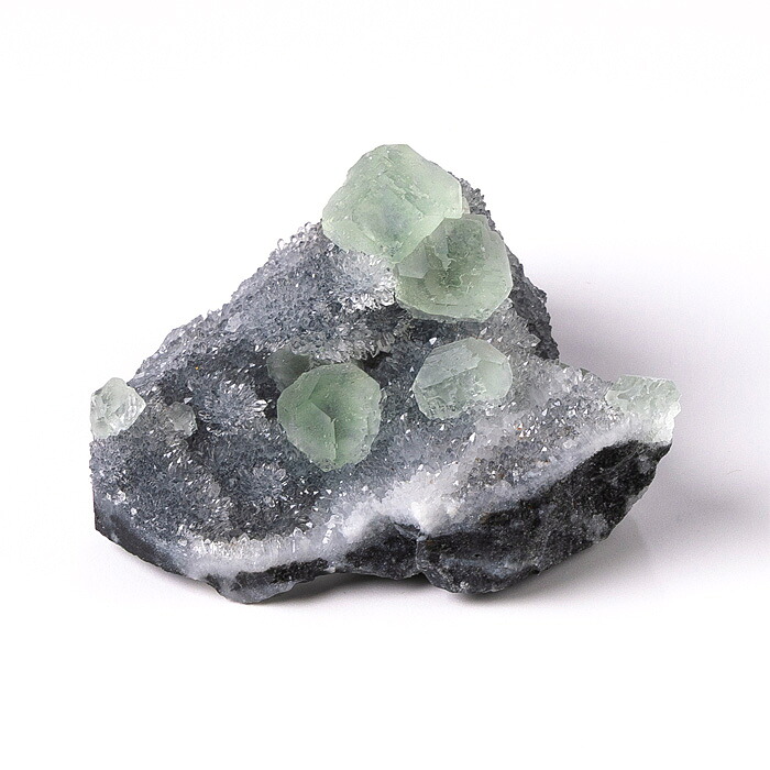 水晶 原石 フローライト付き水晶 （中国 福建省産） No.132