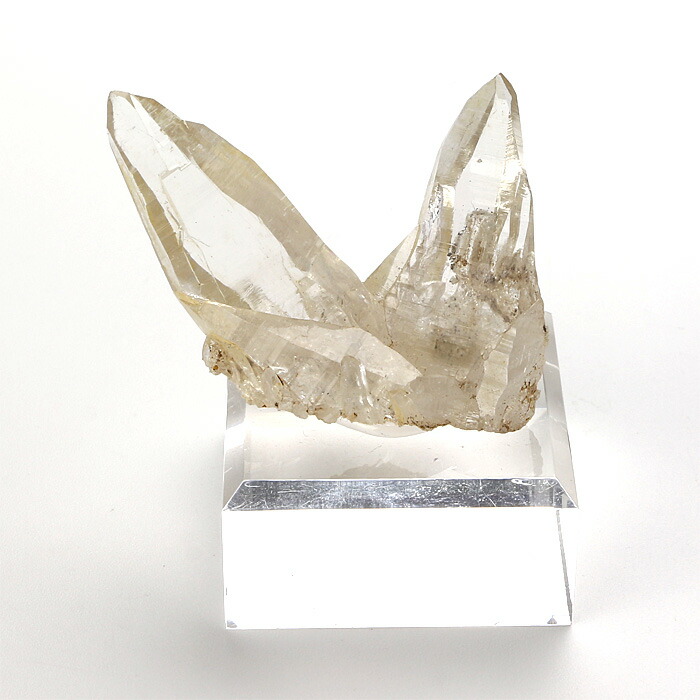 水晶 クラスター （ヒマラヤ ガネッシュヒマール産） アクリル製台付 No.637
