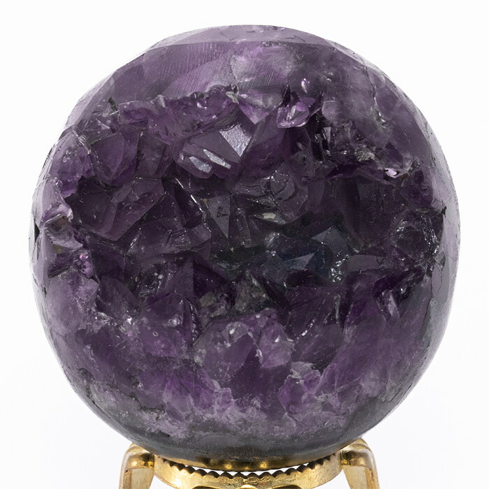 高品質ウルグアイ産アメジスト　笑口　天然石　縁起物 ウルグアイ産 アメジスト 笑口 丸玉 84mm #PL120 - プレミアム