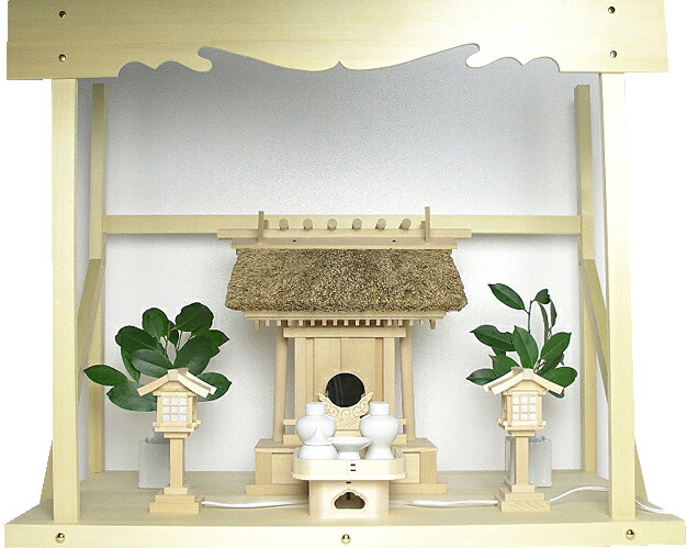 宅送 楽天市場 神棚 茅葺一社宮 神路型 K 14 神具セット ハーフ 小 神棚板 雲板 大 のセット 神棚 神祭具 宮忠 楽天市場支店 大流行中 Advance Com Ec