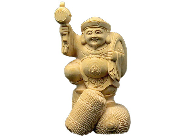 木彫 三俵 大黒様 No.2｜神棚 神具 製造販売 伊勢 宮忠
