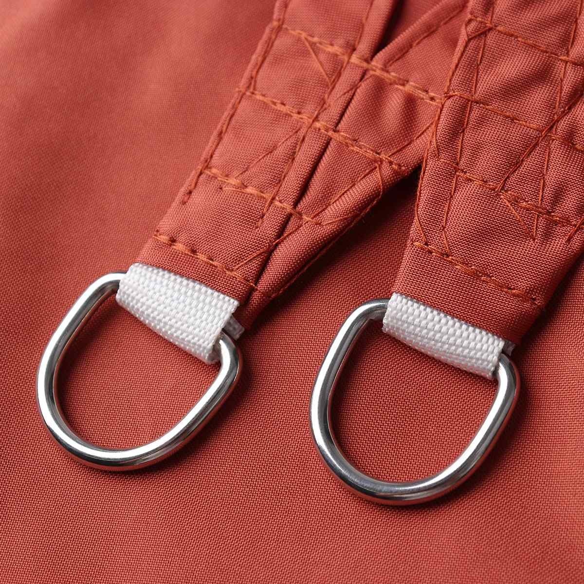 お取り寄せ タープ 庭 日よけ サンシェード 目隠し おしゃれ 三角形 紫外線 丈夫 レンガ色 3x4x5 M septicin Com