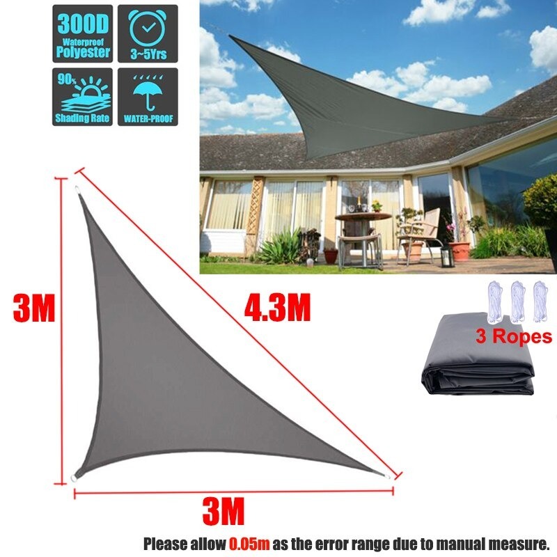 お取り寄せ タープ 庭 日よけ サンシェード 目隠し おしゃれ 三角形 紫外線 丈夫 グレー 3x3x4 3 M Fmcholollan Org Mx