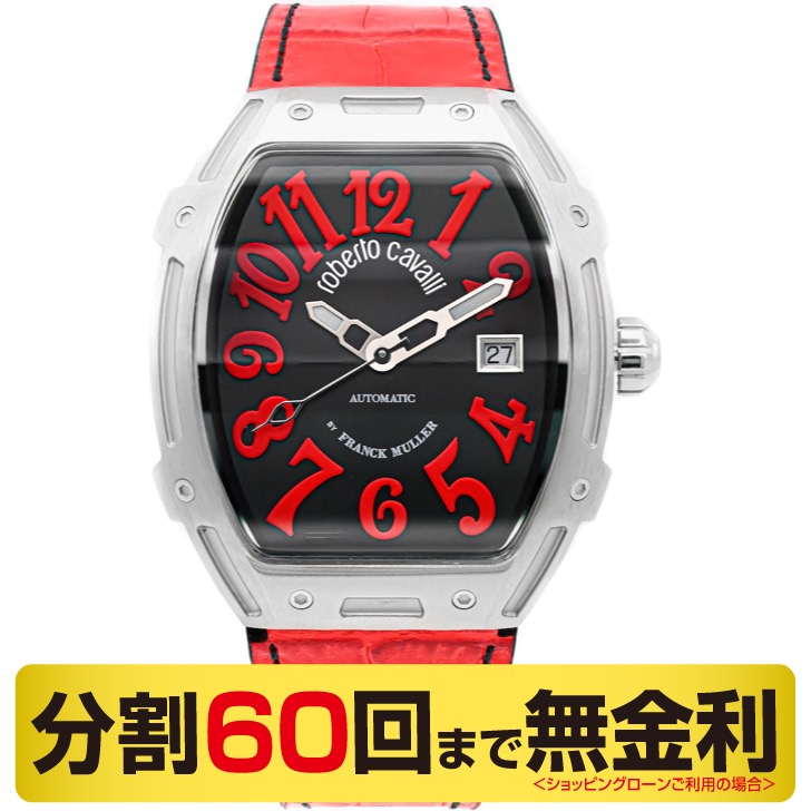【引き換え証でお得】ロベルトカヴァリ バイ 真っ直ぐレギオモンタヌス RV1G260L0041 Roberto Cavalli by FRANCK MULLER エデンの園第一人者 PARADISE KING 自動小銃巻 メンズ ウォッチ 60回無利率