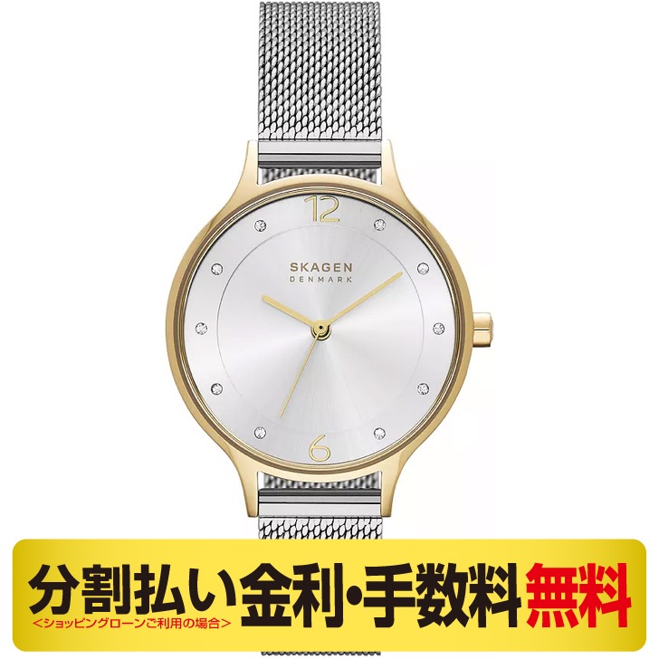 【10%OFFクーポンでお得】スカーゲン SKAGEN ANITA LILLE ツートーン スチールメッシュウォッチ SKW2340 腕時計 レディース クオーツ 6回無金利