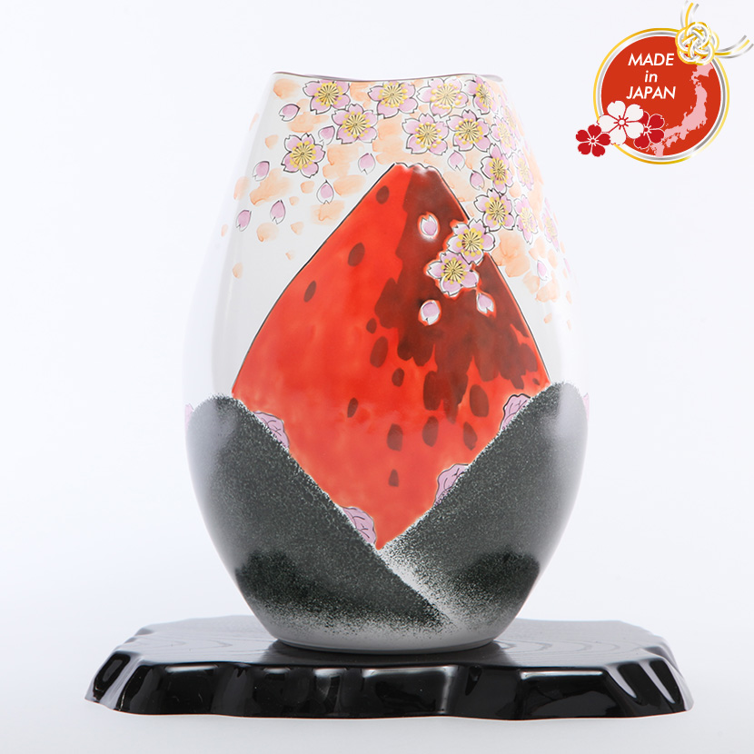 楽天市場】九谷焼 花瓶 8.5号 木立鶴 K7-1236 日本みやげ 日本製 日本 