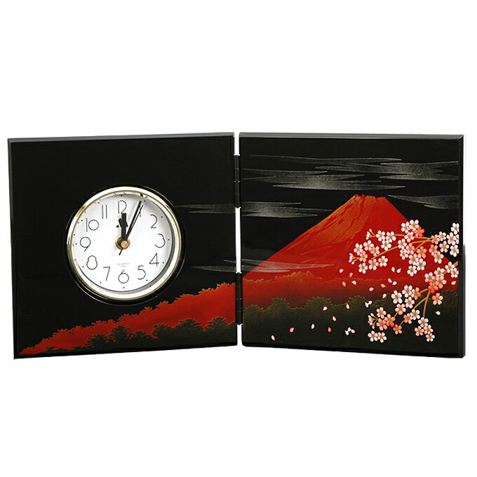 楽天市場】会津塗 屏風時計 初音 漆器 日本製 日本土産 外国人向け