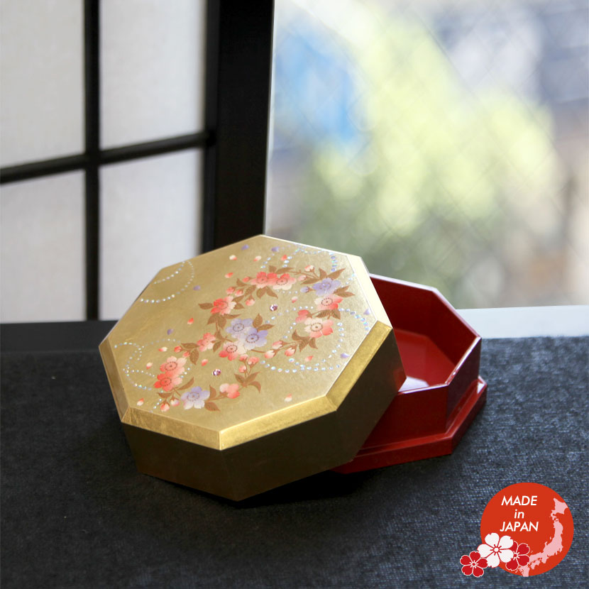楽天市場】蒔絵小物 山中漆器 金華 八角小箱 日本土産 ギフト
