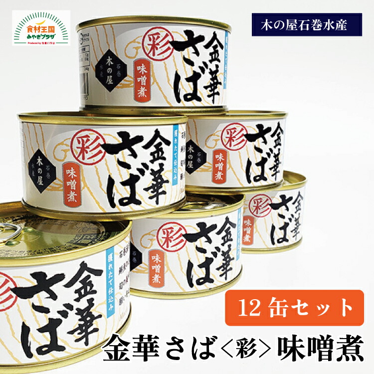 缶詰 さば 味噌煮 彩 12缶 木の屋 ギフト 金華さば セット 鮮魚のまま 缶 木の屋石巻水産 中型 サバ 鯖 金華鯖 フレッシュパック 常備  石巻 宮城 ローリングストック お取り寄せ