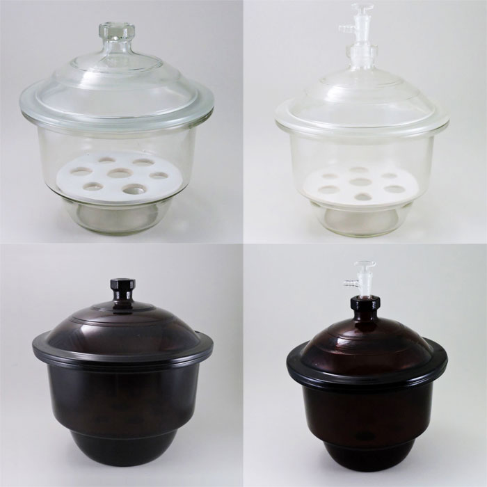 デシケーター120mm～300mm（透明または茶色）・（坊主または上口） おうちで科学 理科室 実験 インテリア 理系雑貨