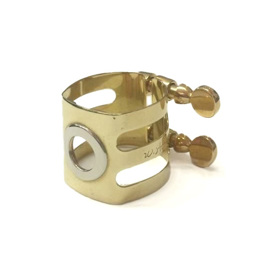 ウッドストーン テナーサックス リガチャー 総銀 ラバー用 Wood Stone テナーサックス用リガチャー - 楽器堂管楽器専門ショップ