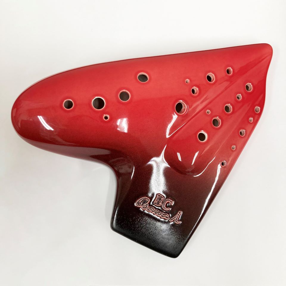 オオサワ　トリプルオカリナ　バスC管　磁器製　BC-TA fit=scale-down,w=1200