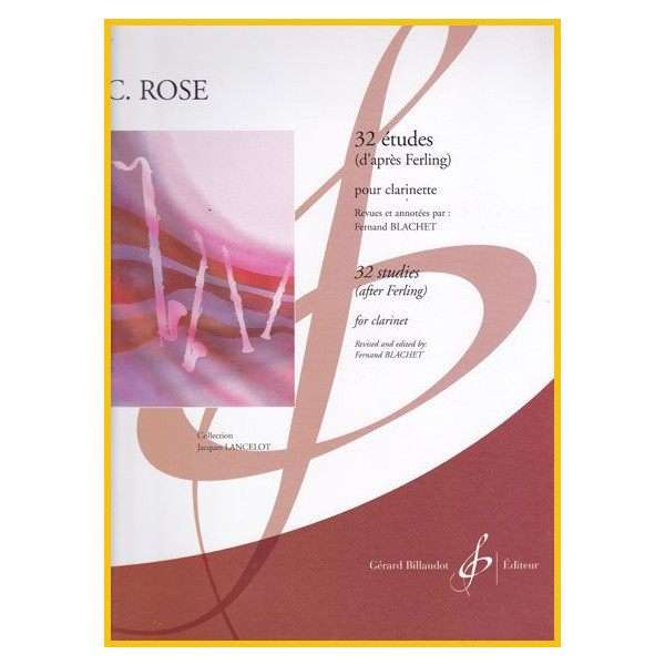【楽天市場】[クラリネットエチュード] ローズ フェルリングによる32の練習曲[Gerard Billadot社] ※メール便対応代引不可