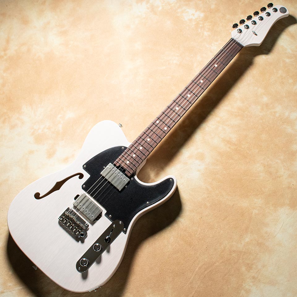 Kz Guitar Works/Kz TL Trad Semi-Hollow 22 2H5 1P Korina See-Through White