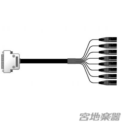 Mogami/2932 8ch Dsub25-XLRM 2m【手回しロングインチネジ】【受注生産品】｜宮地楽器　ミュージックオンライン