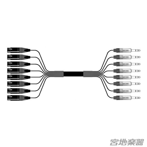 Belden/8ch XLRF(メス)-TRS(NEUTRIK) 変換ケーブル 3m マルチチャンネルケーブル【受注生産品】｜宮地楽器　ミュージックオンライン