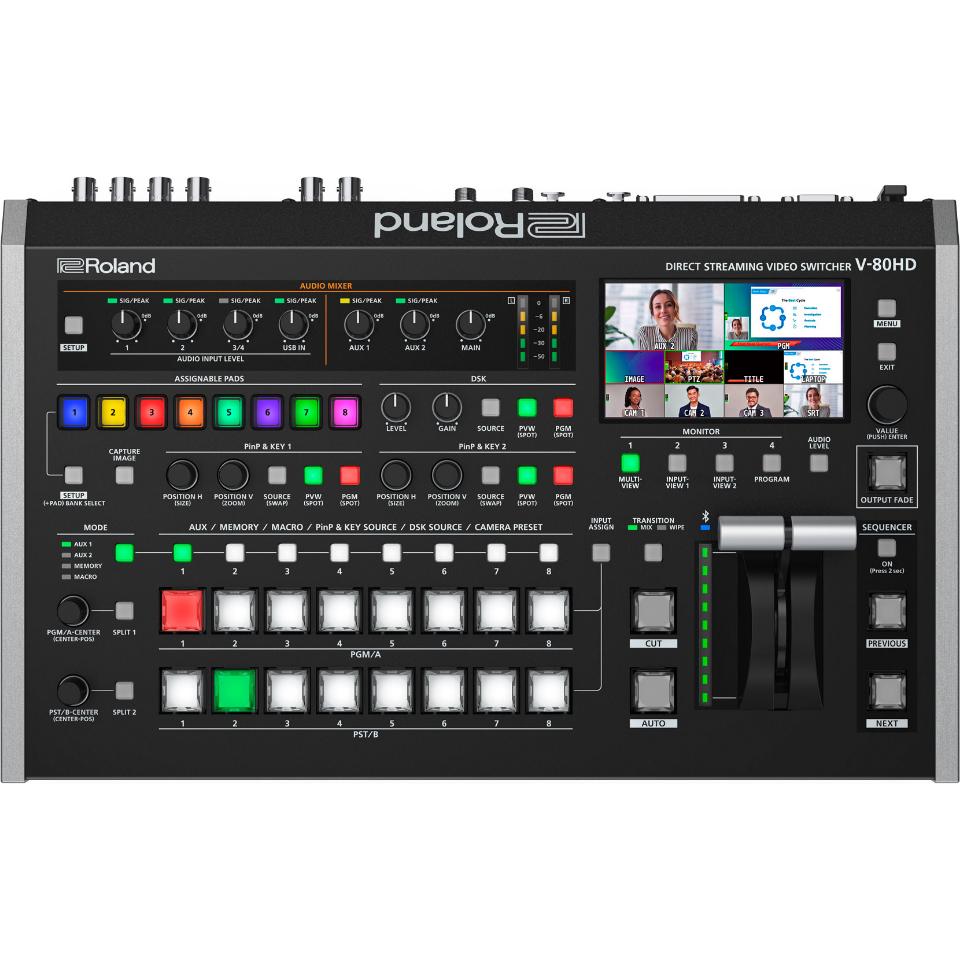 Roland/V-80HD DIRECT STREAMING VIDEO SWITCHER｜宮地楽器　ミュージックオンライン