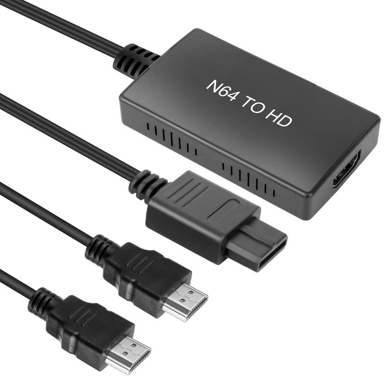 N64 to HDMI 変換コンバーター L'QECTED N64 / ゲームキューブ/SNES to HDMI 変換アダプター 720P/1080P出力対応 (USB/HDMIケーブル付き)画像