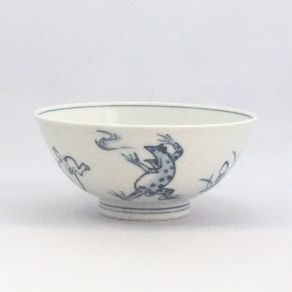【送料無料】「清水焼ペア飯碗鳥獣戯画」夫婦茶碗磁器