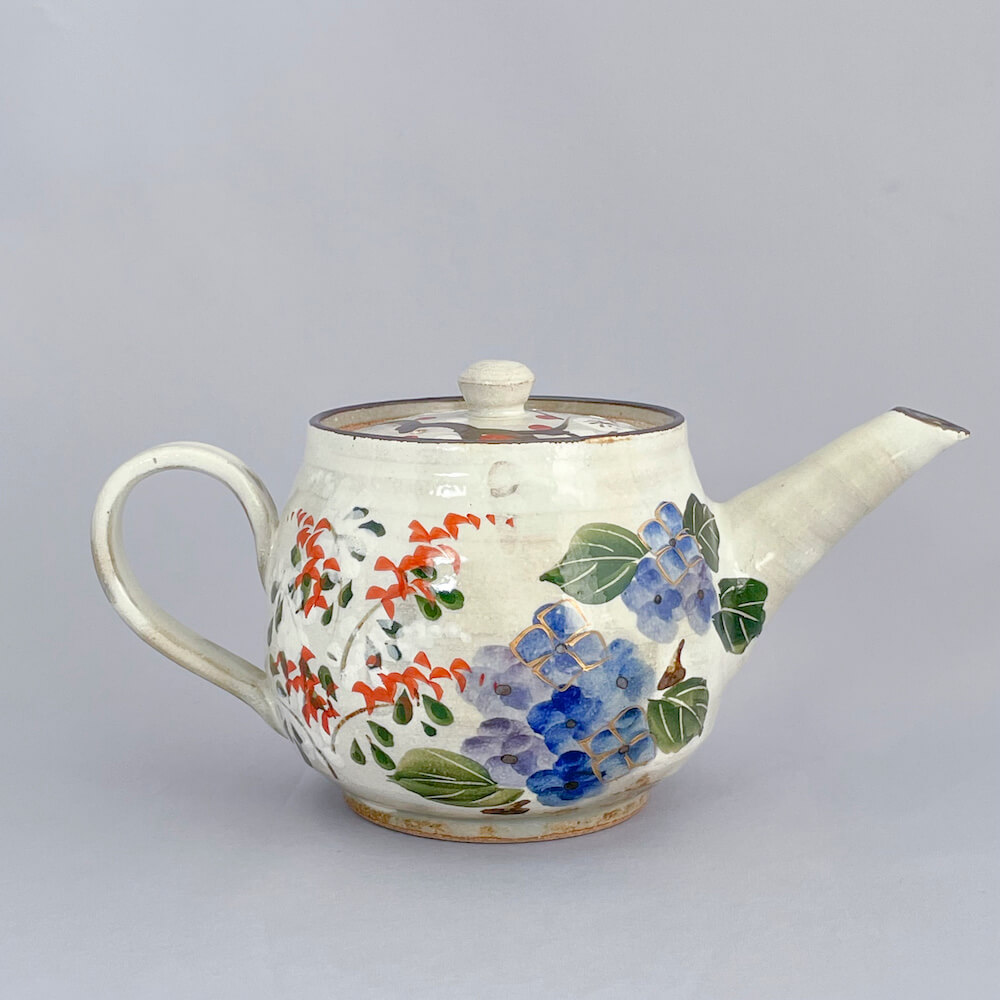 清水焼　栗田焼　京焼　薩摩焼　手描き　花　急須　茶器　七点 小壺 華薩摩 花詰 空女 |京焼・清水焼 通販コトポッター ｜京焼