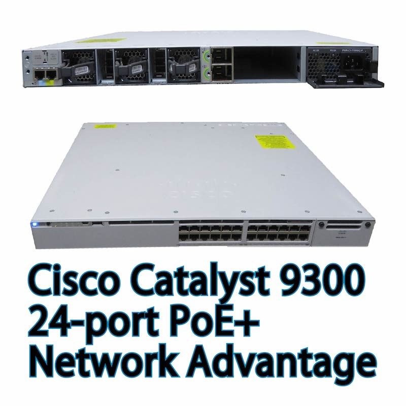 【通電確認済】◆ 良品 Cisco Catalyst 9300 24-port PoE+ Network Advantage Cisco Catalyst 9300 - Network Advantage - switch - 24 ports