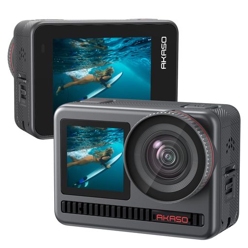 AKASO Brave8 動き写真器 4K60fps 48MP 8Kタイムラプス 16倍スローモーション ウェアラブルカメラ IPX8本機雨合羽10M 水中写真器 百貨店宛転たる手ぶれ手を加える 1550mAh蓄電池2個 アクションカ…