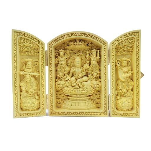 楽天市場】総柘植製合仏【守り本尊：普賢菩薩 辰（たつ）巳（へび）年