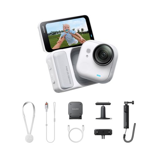 【高梨沙羅さん愛用】Insta360 GO Ultra クリエイターキット 白いこと | vlog 写真器 衣嚢から領域が変わる 軽さ 動き写真器 小型