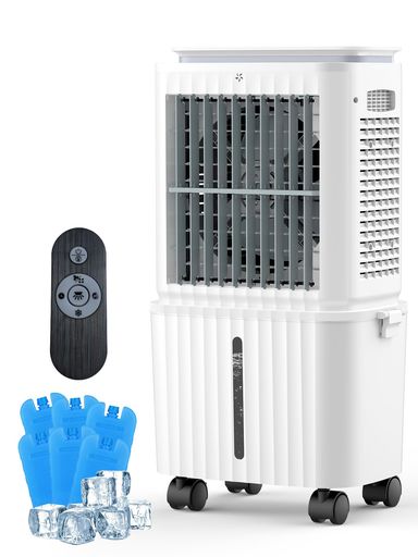 冷風機冷風扇【Heshare2026新御出座し・分体式水貯蔵タンク】40L大静電容量蒸散式豪然たる冷やかす4インチ1役立つこと(冷風/送風/加湿/空気の状態汚れのない)負イオン除菌暖光LED佇まい点火装置上\u0026召し使い水上下働き掛ける120°自動小銃送風12第四次元入切…