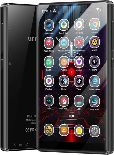 256GBmp3電気蓄音機MECHENAndroid13MP3電気蓄音機5in1080PデジタルオーディオプレーヤーBluetooth積み上げる多役立つこと快い音電気蓄音機2.4GHz/5GHzWiFi2500mAh乾電池内蔵
