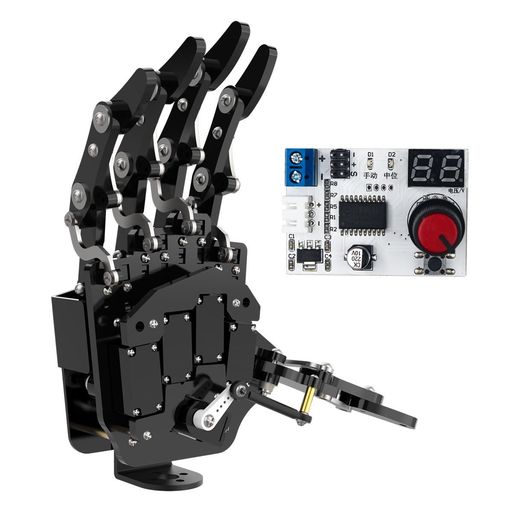 自動人形お手々5本指独り運動することバイオニックロボット機械類手DIY-右寄りとサーボテスター