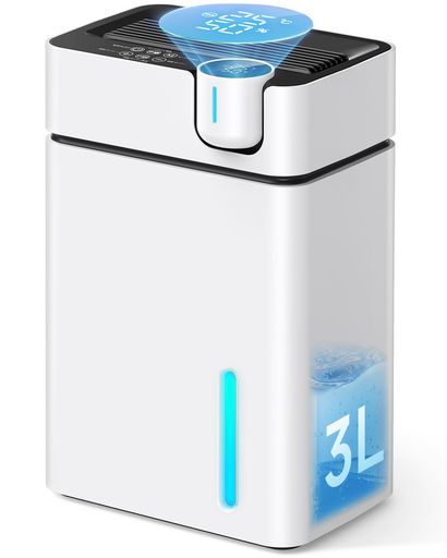 HECOJOY除湿機コンパクト【専門家監修・デュアルペルチェ式】強力除湿最大除湿量1.2L/日除湿器空気清浄湿度設定可能切タイマーじょしつき3L大容量タンク満水お知らせ静音運転省エネ温湿…